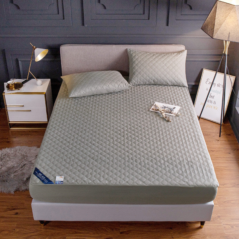 HKM-867731 Waterproof Quilted Fitted Mattress Cover - Non-slip Dust Protection in Various Colors and Sizes