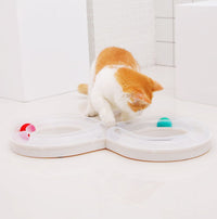 HKM-8678077 Interactive Cat Turntable Toy with Track Ball - Fun and Engaging Pet Activity Board
