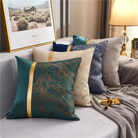 HKM-867859 Light Luxury Striped Silk Pillowcase with PP Cotton Filling