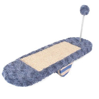 HKM-8678973 Seesaw Cat Scratch Board Toy in Royal Blue and Khaki for Playful Kittens