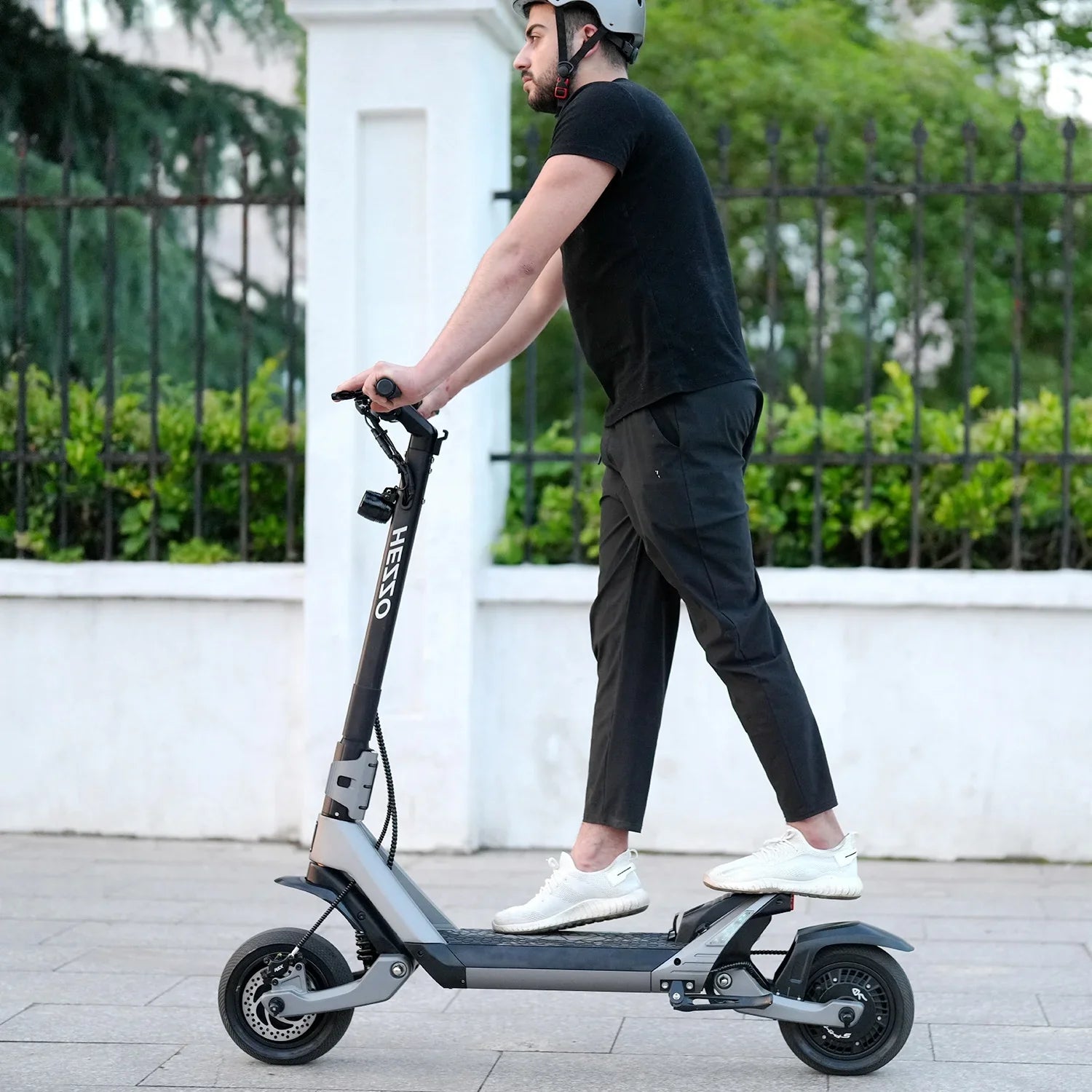 HKM-867923 60V Electric Scooter with Foldable Aluminum Frame, 3200W Dual Drive, 10-Inch Off-Road Tires and LED Display