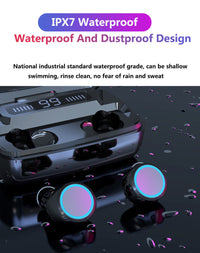HKM-867923 Wireless Bluetooth Headset with Digital Power Display, Touch Control, Noise Isolation, and Sweatproof Design