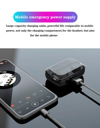 HKM-867923 Wireless Bluetooth Headset with Digital Power Display, Touch Control, Noise Isolation, and Sweatproof Design