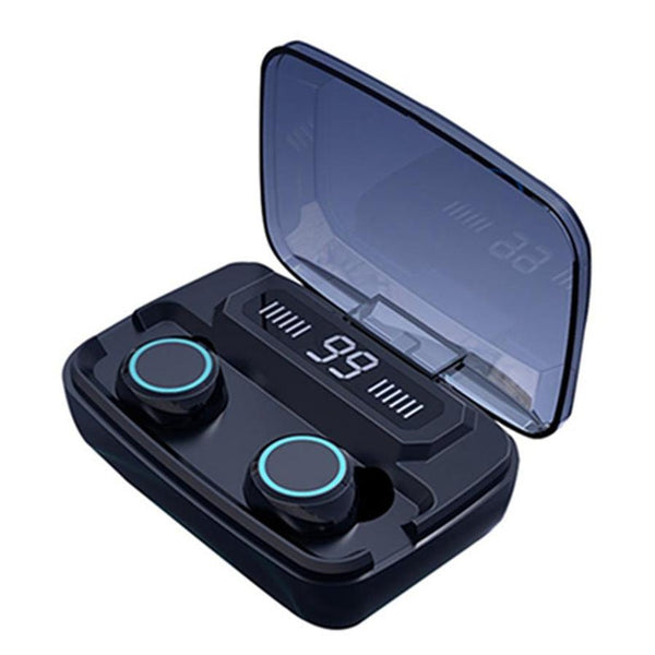 HKM-867923 Wireless Bluetooth Headset with Digital Power Display, Touch Control, Noise Isolation, and Sweatproof Design