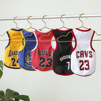 HKM-867987 Pet Sports Vest - Lightweight Basketball-Inspired Apparel in Various Colors and Sizes