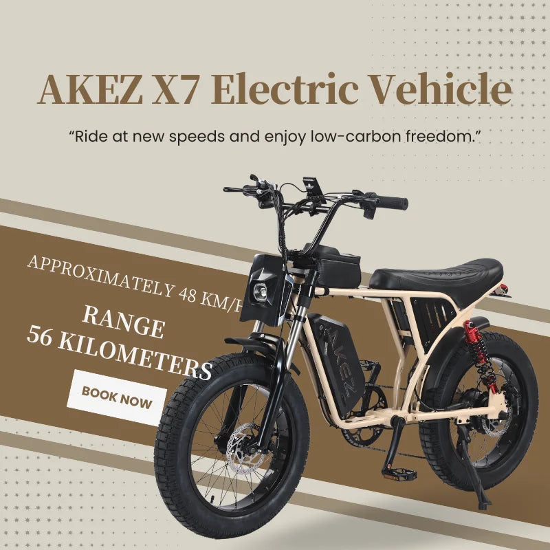 HKM-868051 750W Electric City Bike with 18Ah Lithium Battery, 20-Inch Tires, 7-Speed Gears, Full Suspension