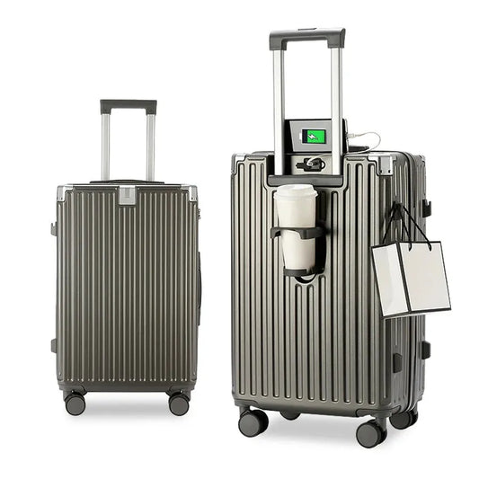HKM-868115 4-Piece Soft Luggage Set with Carry-On and Wheels for Travel