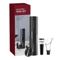 HKM-868115 USB Rechargeable Electric Bottle Opener with Chargeable Corkscrew Set - Multiple Functions Included