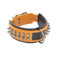HKM-8681405 Stylish Leather Dog Collar with Rivets in Various Colors and Sizes
