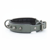 HKM-8681405 Stylish Leather Dog Collar with Rivets in Various Colors and Sizes