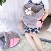 HKM-8682813 Cozy Cat Nest Slippers in Various Colors - Soft Cloth Material, S Size (37x31x17cm)