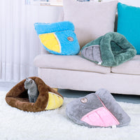 HKM-8682813 Cozy Cat Nest Slippers in Various Colors - Soft Cloth Material, S Size (37x31x17cm)