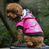 HKM-8682941 Medium Autumn & Winter Dog Coat with Fur Collar - Breathable, Comfortable Pet Clothing