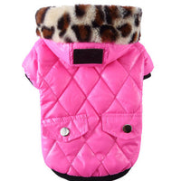 HKM-8682941 Medium Autumn & Winter Dog Coat with Fur Collar - Breathable, Comfortable Pet Clothing