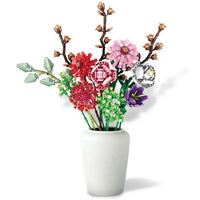 HKM-868307 Eternal Flower Building Block Toy Set - 3D Puzzle DIY Floral Kit for Creative Play, Ages 8 and Up