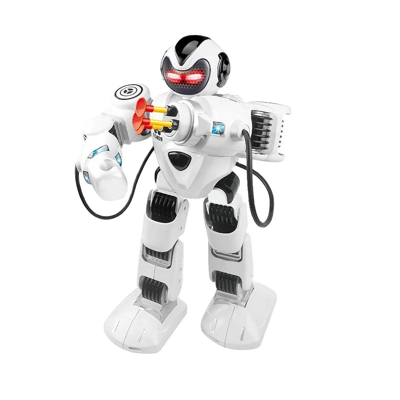 HKM-868371 Multi-Functional Light & Sound RC Robot Toy for Kids Ages 2-13, Educational Plastic Humanoid Design