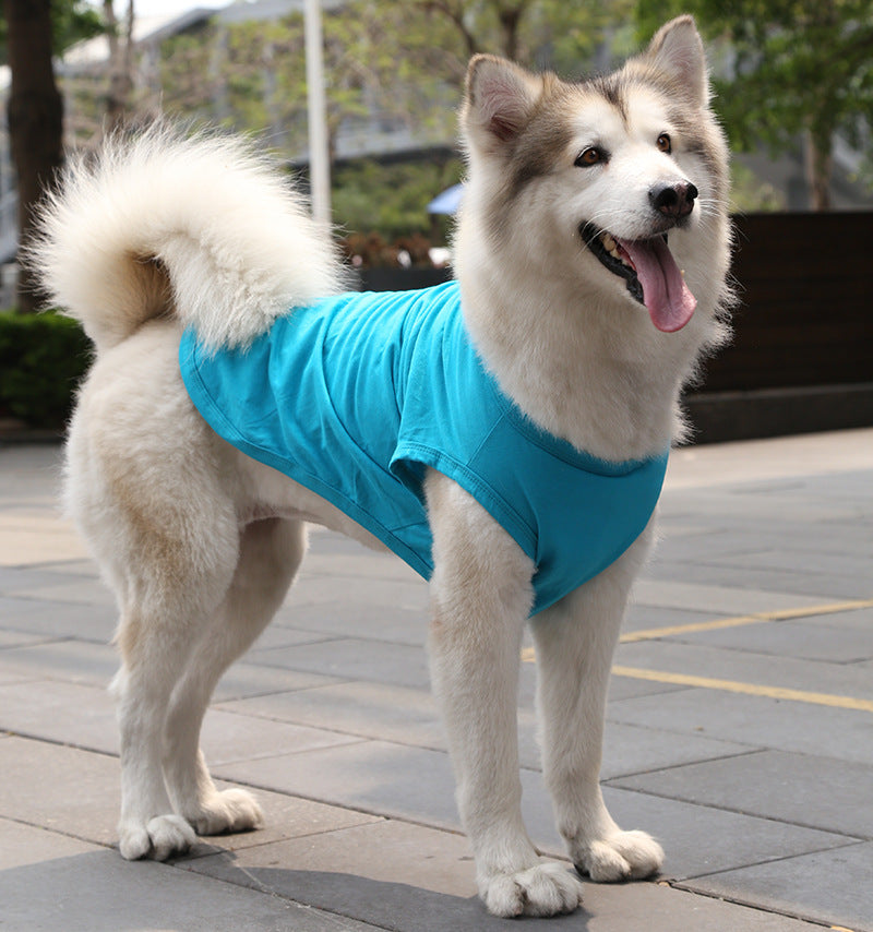 HKM-8684349 Lightweight Cotton Dog Vest for Small to Extra Large Dogs - Summer T-shirt Style