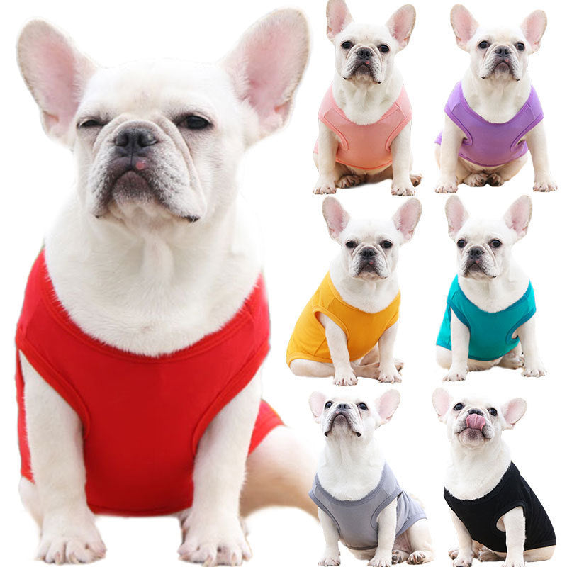HKM-8684349 Lightweight Cotton Dog Vest for Small to Extra Large Dogs - Summer T-shirt Style