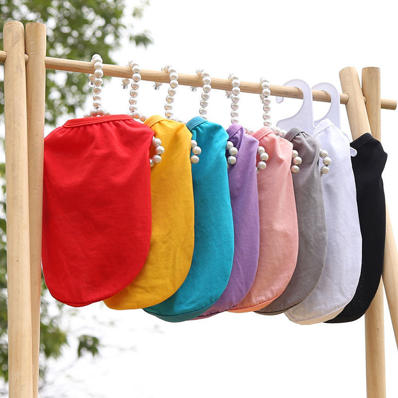 HKM-8684349 Lightweight Cotton Dog Vest for Small to Extra Large Dogs - Summer T-shirt Style