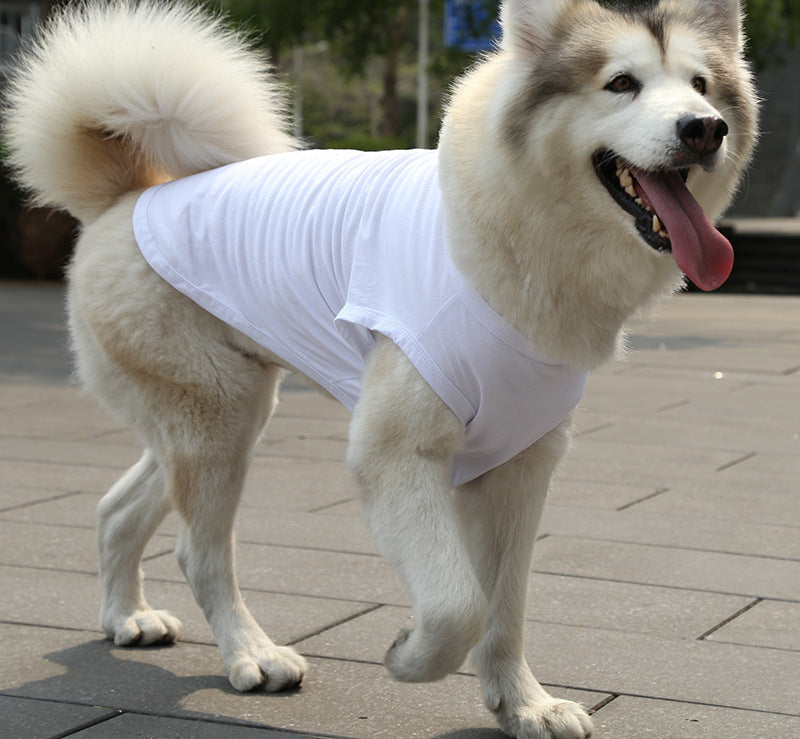 HKM-8684349 Lightweight Cotton Dog Vest for Small to Extra Large Dogs - Summer T-shirt Style