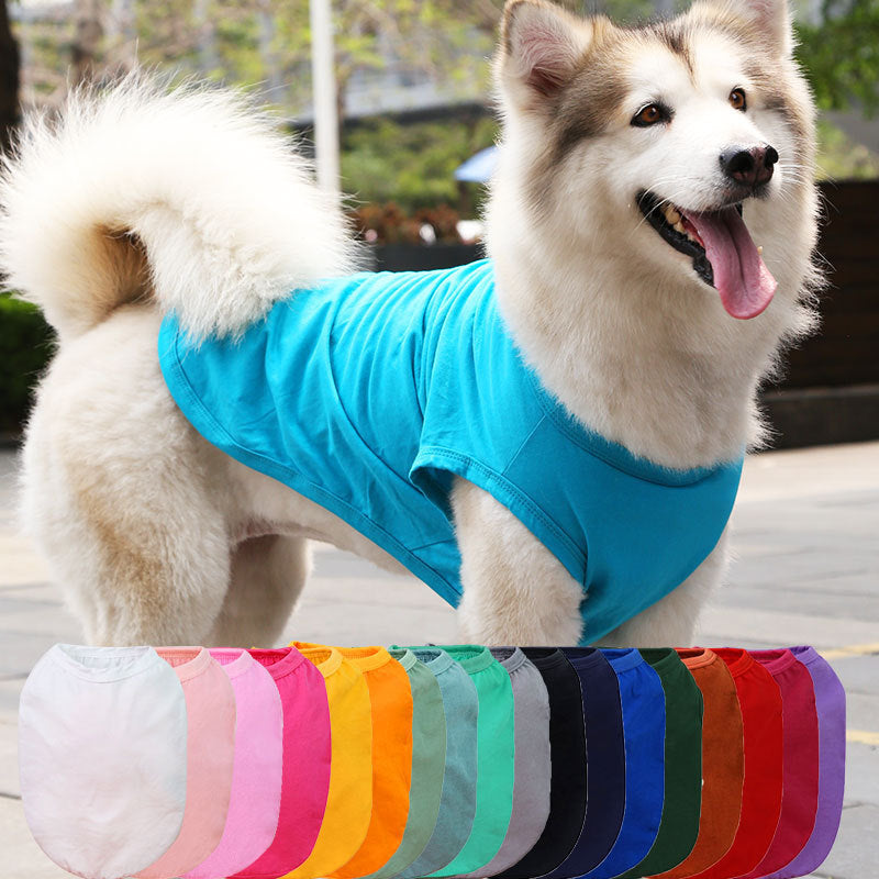 HKM-8684349 Lightweight Cotton Dog Vest for Small to Extra Large Dogs - Summer T-shirt Style