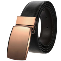 HKM-868435 Smooth Perforated Casual Belt for Men - Adjustable Buckle Design, Ideal for Trousers