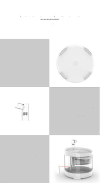 HKM-8684605 Automatic Cat and Dog Water Dispenser - 1.6L Circulating Water Bowl with Filter
