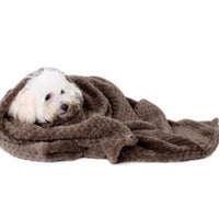 HKM-8685373 Cozy Pure Cotton Flannel Pet Blanket in Brown, Green, and Beige - 70x100 cm