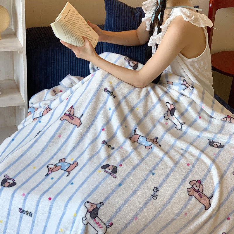 HKM-868563 Cartoon Anime Sofa Cover Blanket for Dormitory and Office Use - 70x100cm, Nordic Style