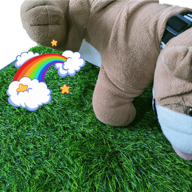 HKM-8686013 Indoor Outdoor Dog Grass Potty Training Mat - Washable & Realistic Simulation Lawn for Pets