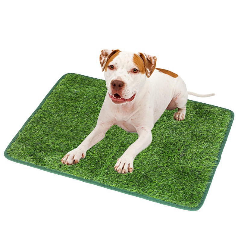 HKM-8686013 Indoor Outdoor Dog Grass Potty Training Mat - Washable & Realistic Simulation Lawn for Pets