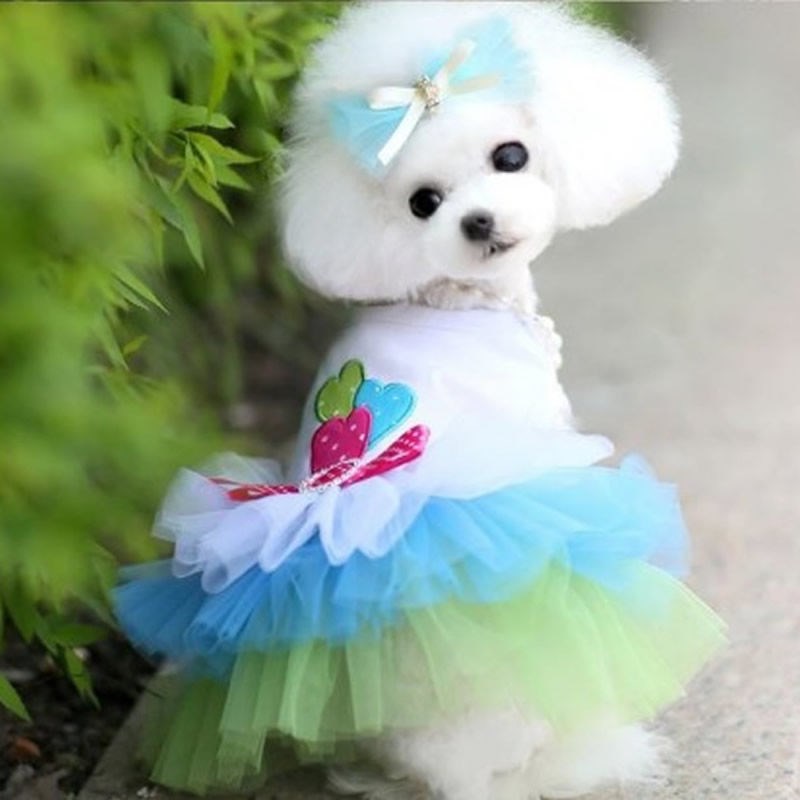 HKM-8686141 Spring and Summer Lightweight Dress for Small Dogs - Princess Style, Multiple Sizes Available