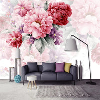 HKM-868755 Floral Non-Woven Fabric Wallpaper - Textured Removable Mural for Home Decoration (118 x 400 inches)