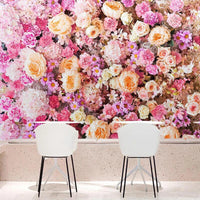 HKM-868755 Floral Non-Woven Fabric Wallpaper - Textured Removable Mural for Home Decoration (118 x 400 inches)