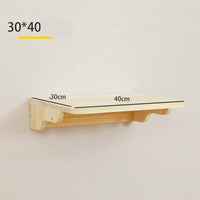 HKM-8687805 Solid Wood Wall-Mounted Cat Toy Platform with Sisal Grabbing Column and Grinding Board