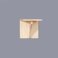 HKM-8687805 Solid Wood Wall-Mounted Cat Toy Platform with Sisal Grabbing Column and Grinding Board