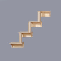 HKM-8687805 Solid Wood Wall-Mounted Cat Toy Platform with Sisal Grabbing Column and Grinding Board