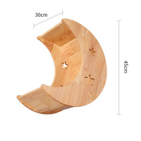 HKM-8687805 Solid Wood Wall-Mounted Cat Toy Platform with Sisal Grabbing Column and Grinding Board