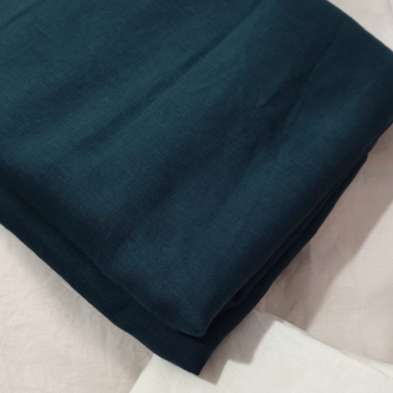 HKM-868883 Cotton and Linen Blend Pure Linen Quilt Cover and Bed Sheet Set in Multiple Colors