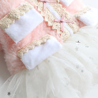 HKM-8688957 Cotton Princess Pettiskirt Dog Coat in Fruit Green and Pink