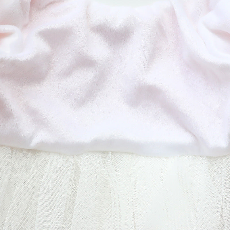 HKM-8688957 Cotton Princess Pettiskirt Dog Coat in Fruit Green and Pink