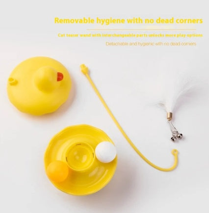 HKM-8689341 Interactive Duck-Shaped Cat Toy - Lightweight and Washable Fun Play Stick for Indoor & Outdoor Kittens