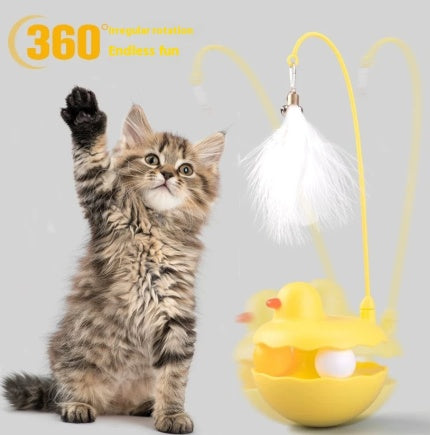 HKM-8689341 Interactive Duck-Shaped Cat Toy - Lightweight and Washable Fun Play Stick for Indoor & Outdoor Kittens