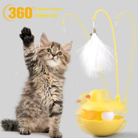 HKM-8689341 Interactive Duck-Shaped Cat Toy - Lightweight and Washable Fun Play Stick for Indoor & Outdoor Kittens
