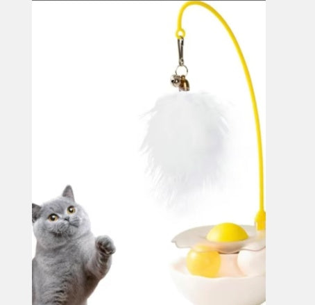 HKM-8689341 Interactive Duck-Shaped Cat Toy - Lightweight and Washable Fun Play Stick for Indoor & Outdoor Kittens