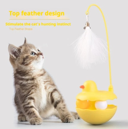 HKM-8689341 Interactive Duck-Shaped Cat Toy - Lightweight and Washable Fun Play Stick for Indoor & Outdoor Kittens
