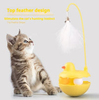HKM-8689341 Interactive Duck-Shaped Cat Toy - Lightweight and Washable Fun Play Stick for Indoor & Outdoor Kittens