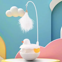 HKM-8689341 Interactive Duck-Shaped Cat Toy - Lightweight and Washable Fun Play Stick for Indoor & Outdoor Kittens