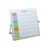 HKM-869011 10x10 Inches Aluminium Frame Calendar Memo Board for Weekly and Monthly Planning