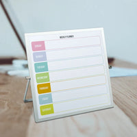 HKM-869011 10x10 Inches Aluminium Frame Calendar Memo Board for Weekly and Monthly Planning